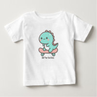 Adorable Dino auf der Skateboard Personalisierter