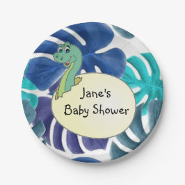 Adorable Dinosaur Babydusche  Pappteller