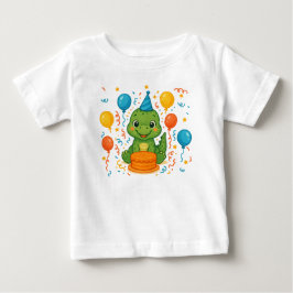Adorable Dinosaur Geburtstagsfeier Baby T-shirt