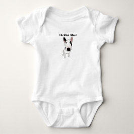 Adorable dog does what he wants baby strampler