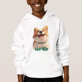 Adorable Dog Illustration Hoodie - Ideal für Haust
