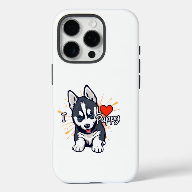 Adorable Dog Lover Design iPhone 16 Pro Hülle (Rückseite)