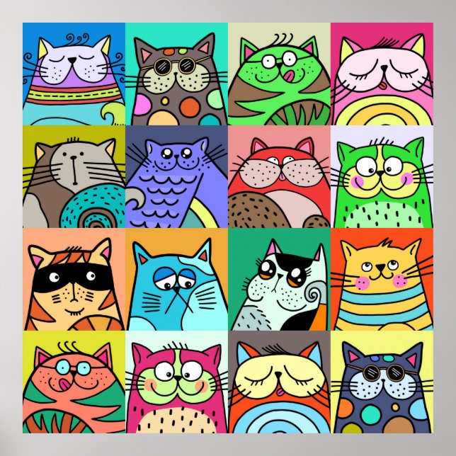 Adorable Doodle Pet Cat Community Poster (Vorne)