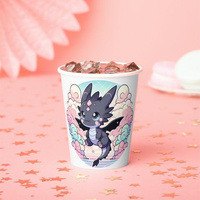 Adorable Dragon Baby Dusche Pappbecher (Insitu)