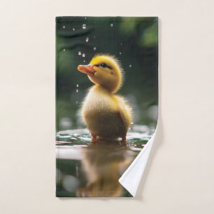 "Adorable Duckling in the Rain "