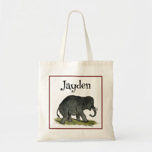 Adorable Elefant Cartoon, Niedlicher Zoofreund Tragetasche