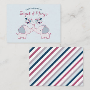 Adorable Elefanten Niedliche Babydusche Geschenkli Begleitkarte