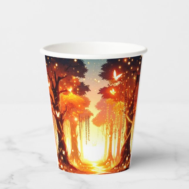 Adorable Elegant Bezaubernde Forest Baby Dusche Pappbecher (Vorderseite)