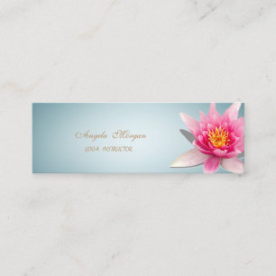Adorable Elegante Watercolor Lotus Blume Mini Visitenkarte