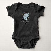 Adorable Elephant Blue Baby Boy Dusche