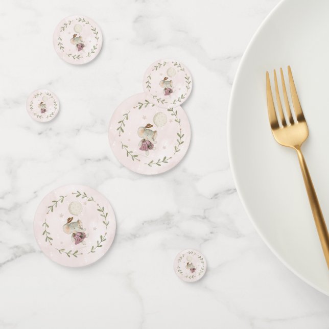 Adorable Elephant | Botanische Boho Babydusche Konfetti (Gruppe)