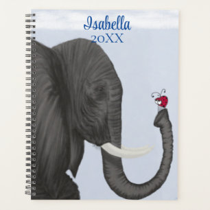 Adorable éléphant et mignonne coccinelle