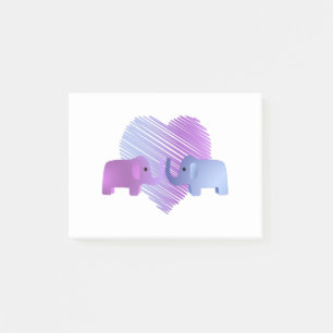 Adorable Elephant-Liebe Post-it Klebezettel