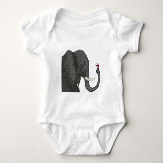 Adorable Elephant und Niedliche Ladybug Baby Strampler (Vorderseite)