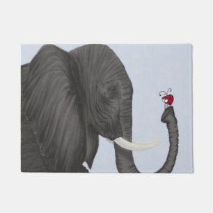 Adorable Elephant und Niedliche Ladybug Fußmatte
