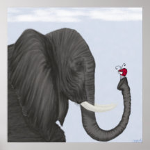 Adorable Elephant und Niedliche Ladybug