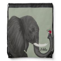 Adorable Elephant und Niedliche Ladybug