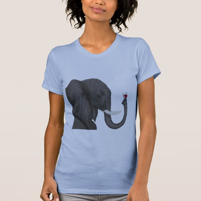 Adorable Elephant und Niedliche Ladybug T-Shirt (Vorderseite)