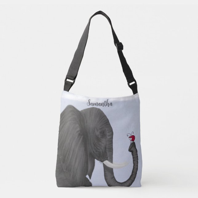 Adorable Elephant und Niedliche Ladybug Tragetaschen Mit Langen Trägern (Vorderseite)