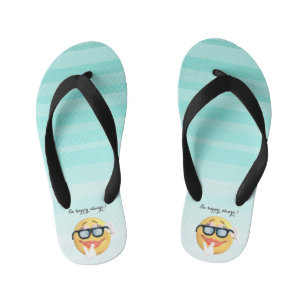 Adorable Emoji Face-Sei immer glücklich Kinderbadesandalen