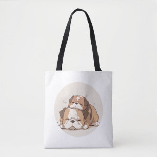 Adorable English Bulldog Classic T - Shirt (2) Tasche
