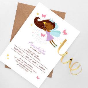 Adorable Fairy Princess Girl's Birthday Party Einladung