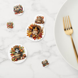 ADORABLE FALL AUTUMN THEMED KITTEN & KATZEN KONFETTI
