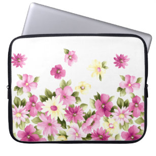 Adorable farbenfrohe Girly Blooming Blume Laptopschutzhülle