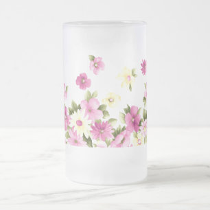 Adorable farbenfrohe Girly Blooming Blume Mattglas Bierglas