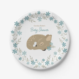 Adorable Fawn Baby Dusche Pappteller