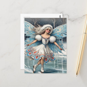 Adorable Fee aus dem Eis Postkarte