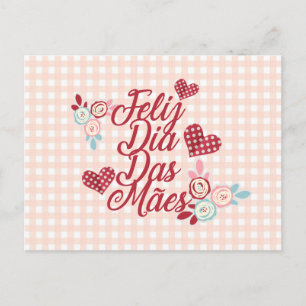 Adorable Feliz Dia Das Mães   Carte postale