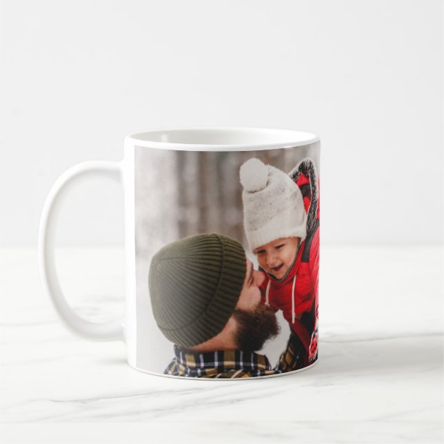 Adorable Fête de Noël Photo Mug (Gauche)