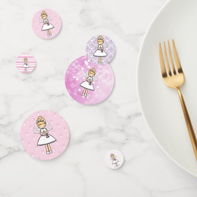 Adorable First Heilige Kommunion kleine Mädchen Konfetti (Gruppe)