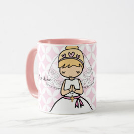 Adorable First Holy Communion Blonde Mädchenname Tasse