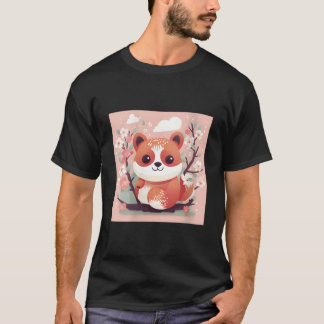 Adorable Fix With Our Red Panda And Cherry Blossom T-Shirt