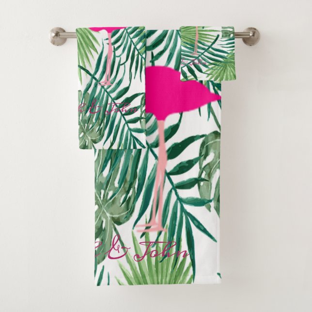 Adorable Flamants roses Roses En Amour, Feuilles P (En situation)