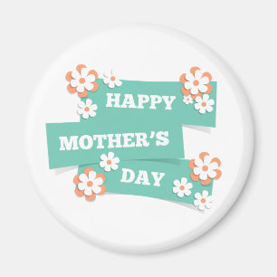 Adorable Floral Happy Mother Day Magnet