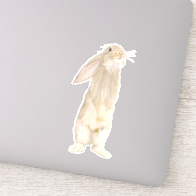 Adorable Fluffy Bunny Aufkleber (Detail)