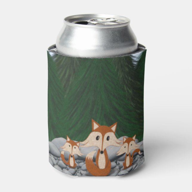 Adorable Fox Family Dosenkühler (Kanne Vorderseite)
