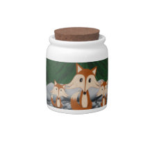 Adorable Fox Family