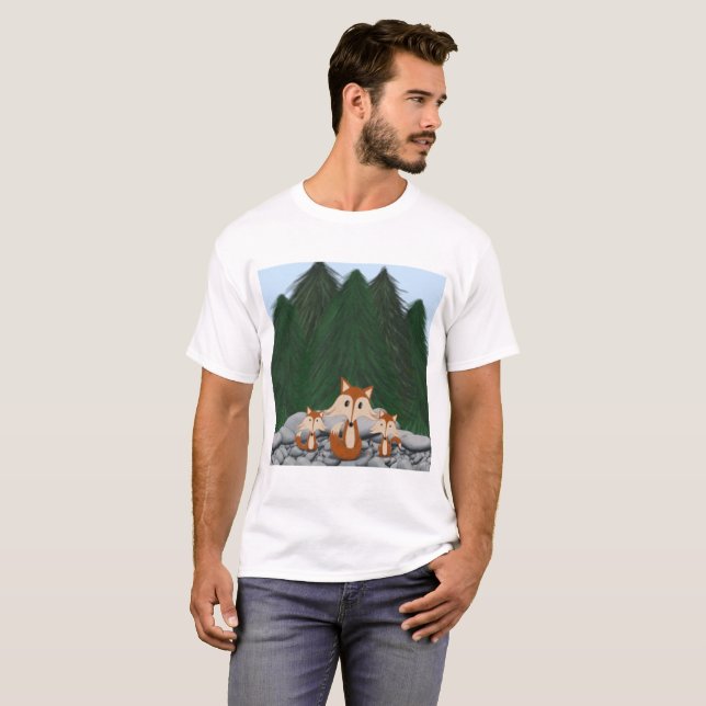 Adorable Fox Family T-Shirt (Vorne ganz)