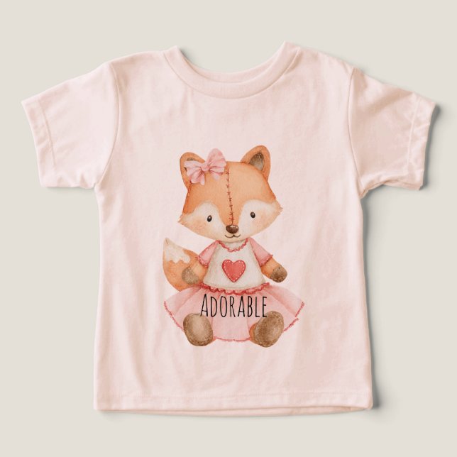 Adorable Fox Heart Animal (Design Vorderseite)