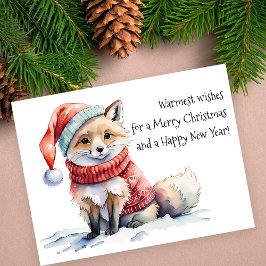 Adorable Fox im festlichen Sweater Weihnachten