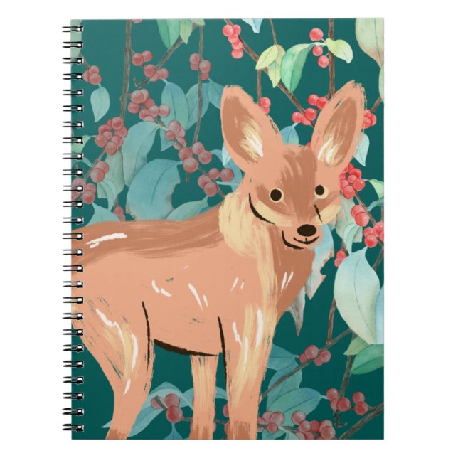 Adorable Fox Notebook Cover - Nature Inspiriert Ar Notizblock (Vorderseite)