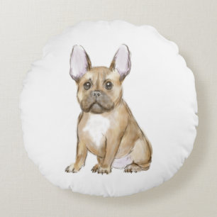 Adorable french bulldog puppy rundes kissen