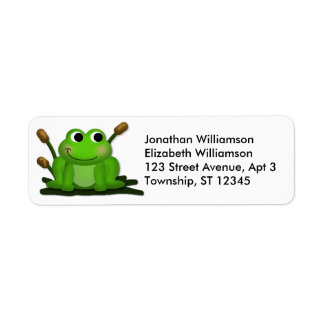 Adorable Froggy Rücksendeadressen-Aufkleber