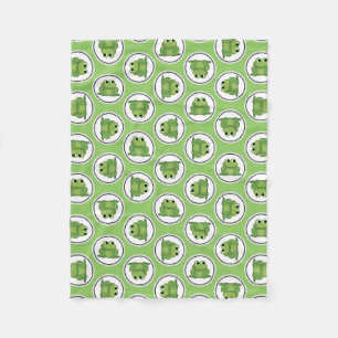 Adorable Frosch Muster Apfelwein Vlies Scheitel Fleecedecke