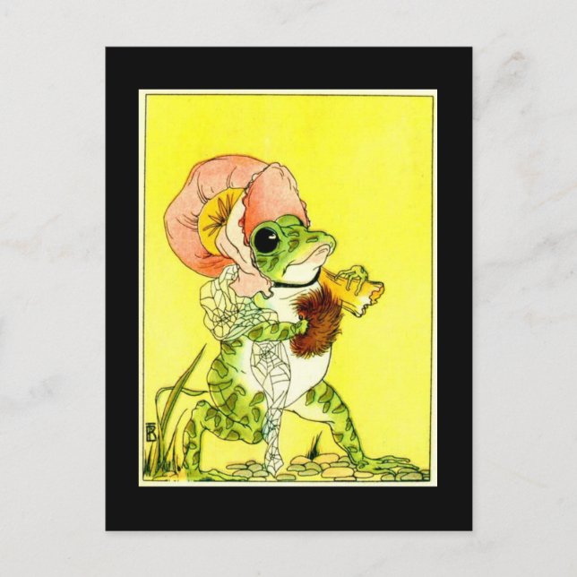 Adorable Frosch Postkarte (Vorderseite)