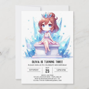 Adorable Fun Princess Geburtstag Einladung